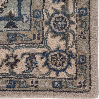 Jaipur Living Poeme Durango PM149 Light Gray/Indigo Area Rug Corner Close Up Image