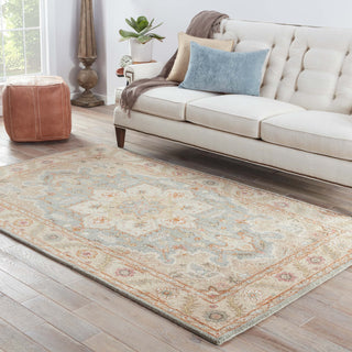 Jaipur Living Poeme Orleans PM50 Beige/Blue Area Rug Lifestyle Image Feature