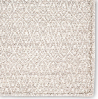 Jaipur Living Poise Eulalia POE01 Light Gray/Ivory Area Rug Corner Close Up Image