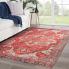 Jaipur Living Polaris Leighton POL06 Red/Blue Area Rug Lifestyle Image Feature
