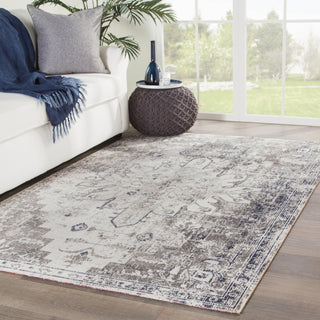 Jaipur Living Polaris Isolde POL07 Gray/Ivory Area Rug Lifestyle Image Feature