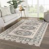 Jaipur Living Polaris Miner POL11 Light Teal/Gray Area Rug Lifestyle Image Feature