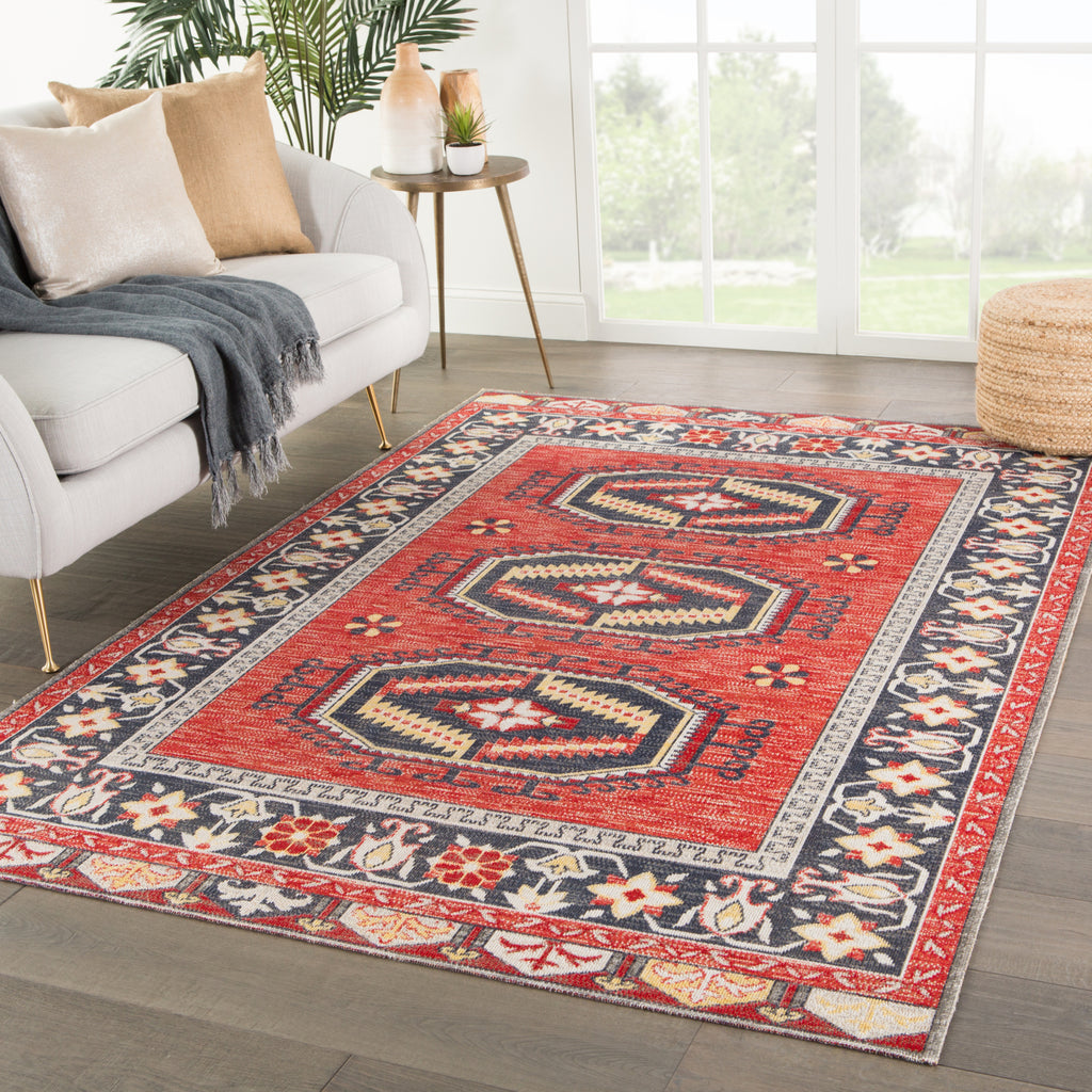Jaipur Living Polaris Miner POL12 Red/Yellow Area Rug Lifestyle Image Feature