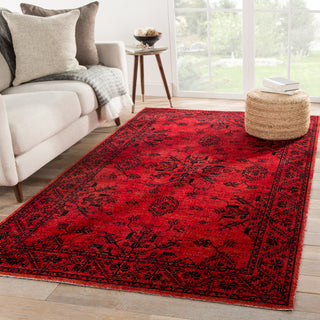 Jaipur Living Polaris Fayer POL22 Red/Black Area Rug Lifestyle Image Feature