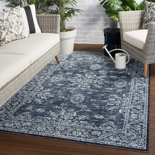 Jaipur Living Polaris Fayer POL23 Blue/Black Area Rug Lifestyle Image Feature