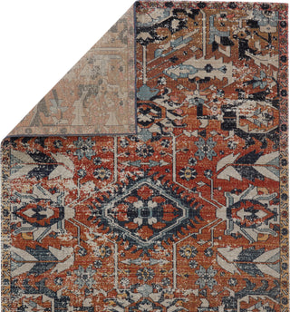 Jaipur Living Polaris Ansilar POL27 Orange/Blue Area Rug Folded Backing Image