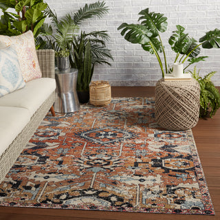 Jaipur Living Polaris Ansilar POL27 Orange/Blue Area Rug Lifestyle Image Feature