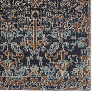 Jaipur Living Polaris Belfast POL25 Taupe/Dark Blue Area Rug Corner Close Up Image