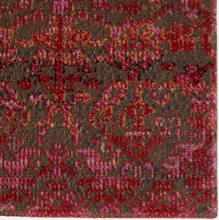 Jaipur Living Polaris Bodega POL32 Red/Taupe Area Rug Corner Close Up Image