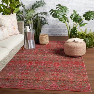 Jaipur Living Polaris Bodega POL32 Red/Taupe Area Rug Lifestyle Image Feature