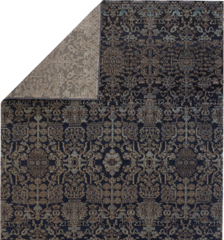 Jaipur Living Polaris Bodega POL34 Dark Blue/Taupe Area Rug Folded Backing Image