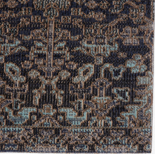 Jaipur Living Polaris Bodega POL34 Dark Blue/Taupe Area Rug Corner Close Up Image