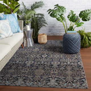 Jaipur Living Polaris Bodega POL34 Dark Blue/Taupe Area Rug Lifestyle Image Feature