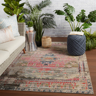 Jaipur Living Polaris Cicero POL43 Pink/Taupe Area Rug Lifestyle Image Feature