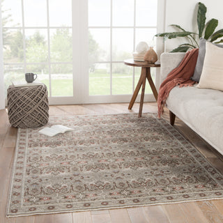 Jaipur Living Portia Esteri POT01 Gray/Red Area Rug Lifestyle Image Feature