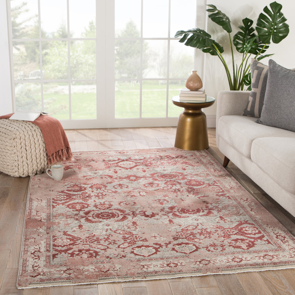Jaipur Living Portia Pyrmont POT06 Red/Gray Area Rug Lifestyle Image Feature