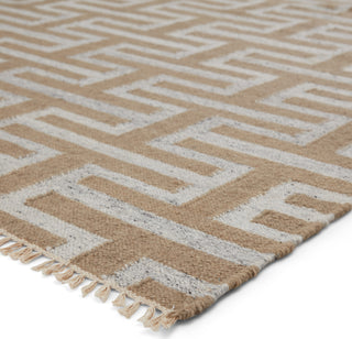 Jaipur Living Prescot Holmes PRC02 Silver/Taupe Area Rug Corner Image