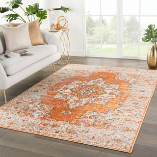 Jaipur Living Peridot Sontag PRD07 Orange/Brown Area Rug Lifestyle Image Feature