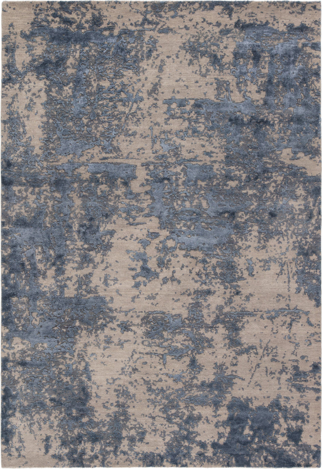 Jaipur Living Project Theory Paratem PRE05 Indigo/Gray Area Rug by Kavi - Top Down