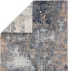 Jaipur Living Project Theory Neev PRE13 Gray/Navy Area Rug by Kavi - Folded Corner