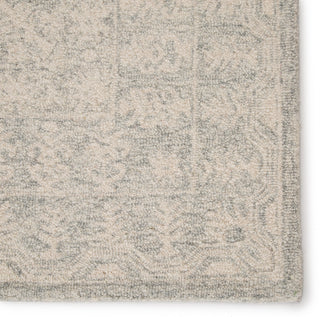 Jaipur Living Province Linde PRO01 Gray/White Area Rug Corner Close Up Image