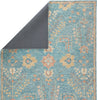 Jaipur Living Province Juniper PRO02 Teal/Orange Area Rug - Folded Corner