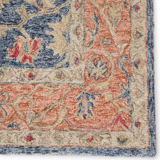 Jaipur Living Province Presley PRO03 Blue/Red Area Rug Corner Close Up Image