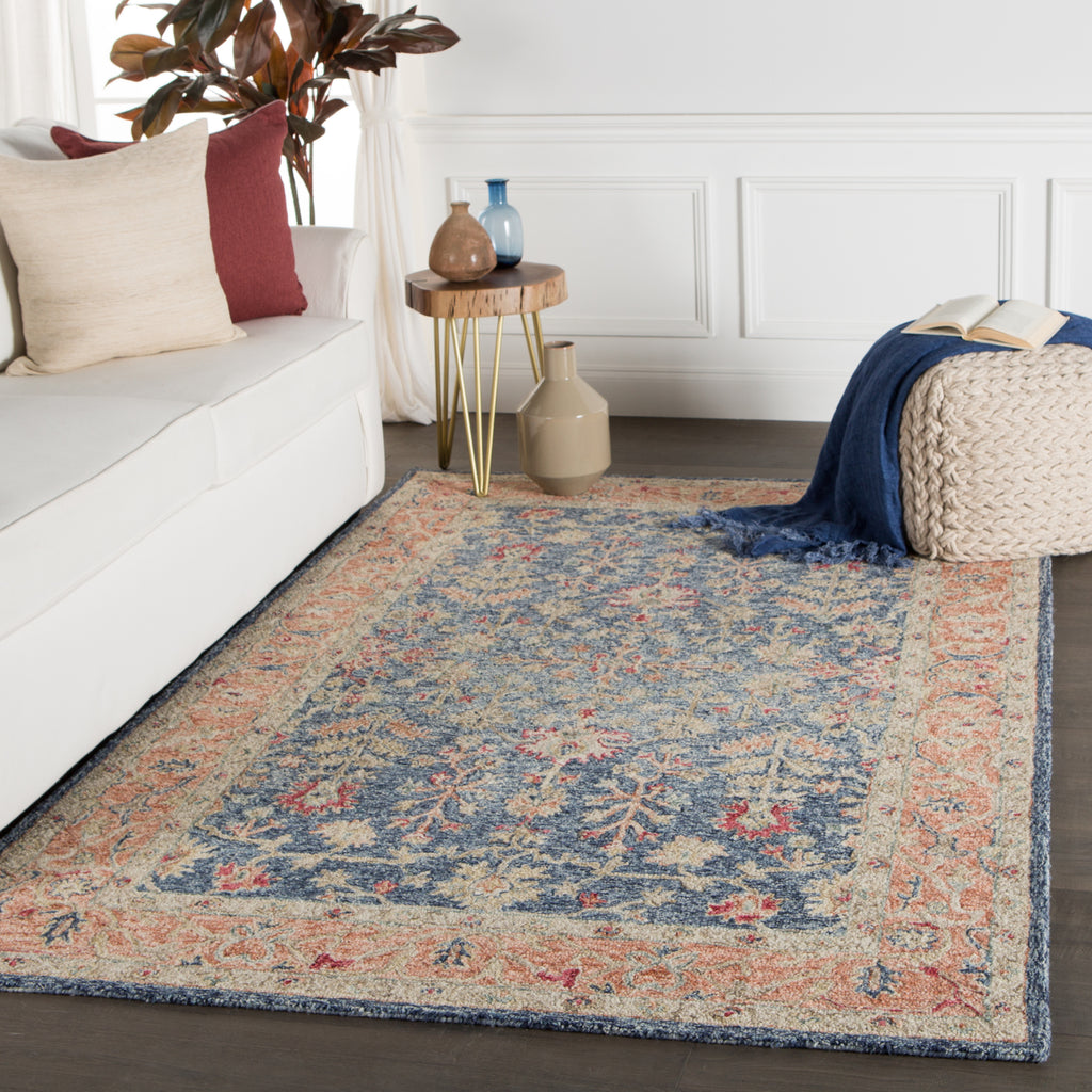 Jaipur Living Province Presley PRO03 Blue/Red Area Rug Lifestyle Image Feature