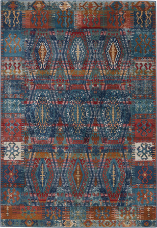 Jaipur Living Prisma Miron PSA04 Blue/Red Area Rug - Top Down