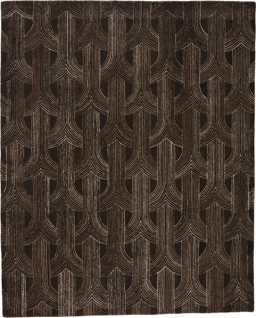 Jaipur Living Pathways by Verde Home Manhattan PVH09 Dark Brown/Ivory Area Rug - Top Down