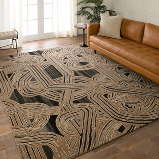 Jaipur Living Pathways Kathmandu PVH13 Tan/Black Area Rug by Verde Home Lifestyle Image Feature