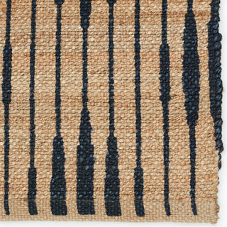 Jaipur Living Raya Atolia RAY01 Natural/Navy Area Rug Detail Image