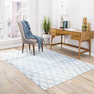 Jaipur Living Ridge Winipeg RDG01 Blue/Cream Area Rug Lifestyle Image Feature