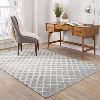 Jaipur Living Ridge Winipeg RDG02 Gray/White Area Rug Lifestyle Image Feature