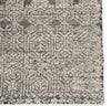 Jaipur Living Reign Abelle REI11 Gray/Black Area Rug Corner Close Up Image