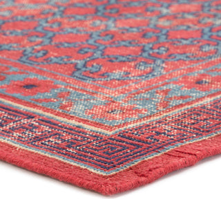 Jaipur Living Revolution Concord REL04 Red/Blue Area Rug Corner Image