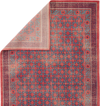 Jaipur Living Revolution Concord REL04 Red/Blue Area Rug Folded Backing Image