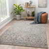 Jaipur Living Revolution Williamsburg REL06 Gray/Navy Area Rug Lifestyle Image Feature