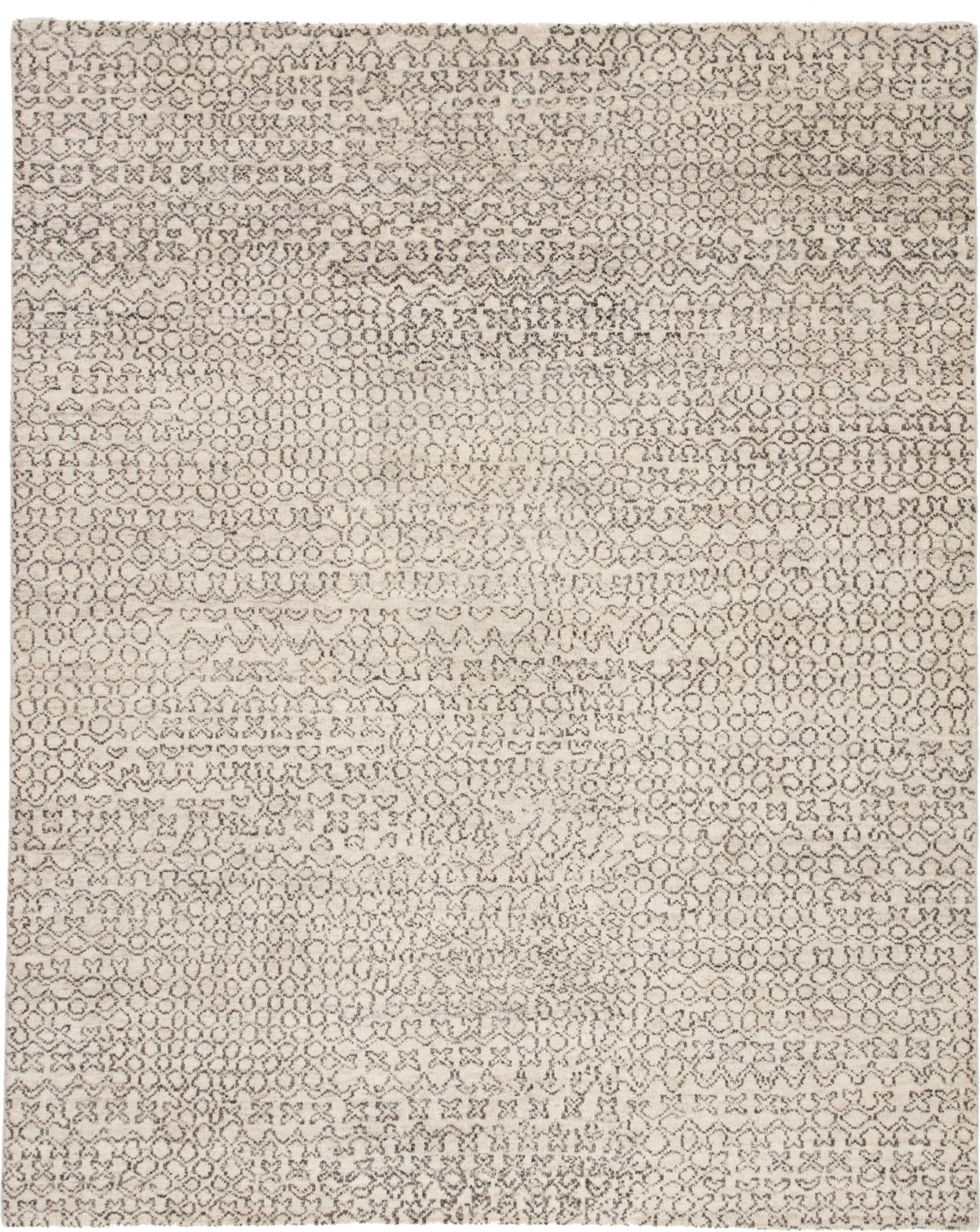 Jaipur Living Reverb REP02 Ivory/Black Area Rug by Pollack - Top Down