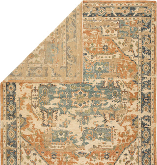 Jaipur Living Rhapsody Cadenza RHA02 Orange/Blue Area Rug Folded Backing Image