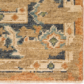 Jaipur Living Rhapsody Cadenza RHA02 Orange/Blue Area Rug Corner Close Up Image