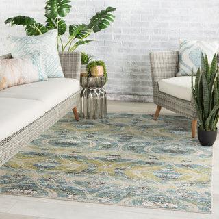 Jaipur Living Rhythmik Jive RHN03 Blue/Green Area Rug by Nikki Chu Lifestyle Image Feature