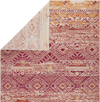 Jaipur Living Rhythmik Sax RHN05 Pink/Orange Area Rug by Nikki Chu Folded Backing Image