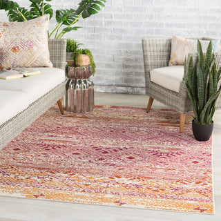 Jaipur Living Rhythmik Sax RHN05 Pink/Orange Area Rug by Nikki Chu Lifestyle Image Feature