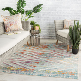 Jaipur Living Rhythmik Decca RHN09 Light Gray/Multicolor Area Rug by Nikki Chu Lifestyle Image Feature