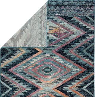 Jaipur Living Rhythmik Decca RHN10 Blue/Multicolor Area Rug by Nikki Chu Folded Backing Image