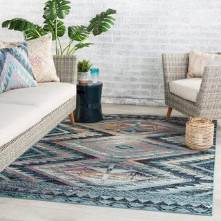 Jaipur Living Rhythmik Decca RHN10 Blue/Multicolor Area Rug by Nikki Chu Lifestyle Image Feature