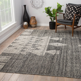 Jaipur Living Rize Torsby RIZ01 Black/Ivory Area Rug Lifestyle Image Feature