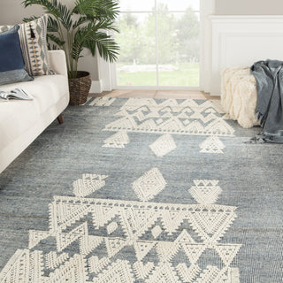 Jaipur Living Rize Torsby RIZ07 Blue/Ivory Area Rug Lifestyle Image Feature