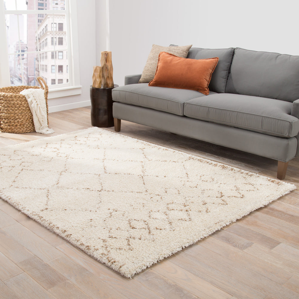 Jaipur Living Roma Hana ROM01 White/Brown Area Rug Lifestyle Image Feature